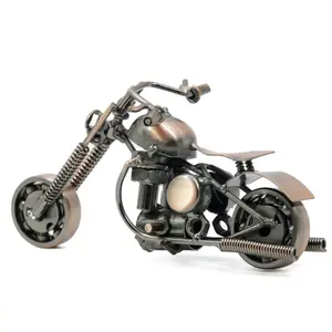 Metle新到货金属工艺品装饰家居铁摩托车模型促销礼品
