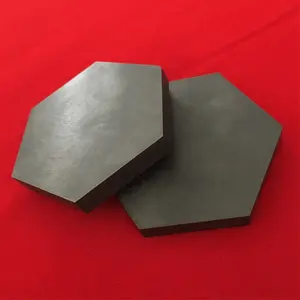 Customized Hexagon Boron Carbide Ceramic Plate B4C Ceramic Tile