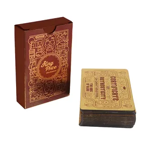 Juegos de mesa personalizados, cartas de papel de aluminio dorado, artículos promocionales para Marketing, Impresión de cartas de juego