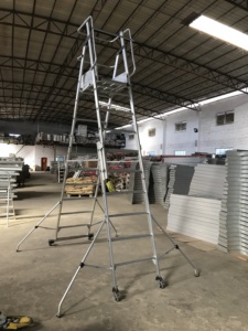 Nhôm mở rộng gấp điều chỉnh nền tảng Thang nhôm thang với ròng rọc có thể điều chỉnh - Product Image 4