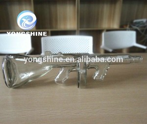 <span class=keywords><strong>Ak</strong></span> <span class=keywords><strong>47</strong></span> machine gun botellas de vidrio en forma <span class=keywords><strong>precio</strong></span> de fábrica - Product Image 4