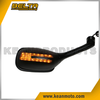 Pour SUZUKI Moto Arrière Rétroviseurs Noirs Avec Ambre LED Lumière Clignotants Pour GSXR 600/750 1000