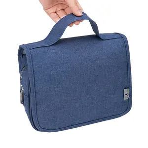 Travelsky – pochette de maquillage avec Logo OEM, sac de voyage transparent et suspendu pour produits cosmétiques