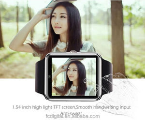 Qwd bluetooth-uhr smartphone gt08 für android/ios einzigen sim- ver 3.0 bluetooth 48*40*11.8 mm bildschirm berühren - Product Image 1