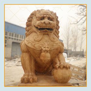 Gran jardín decorativo piedra antigua animales moldes mármol León estatua foo perro para la venta - Product Image 5