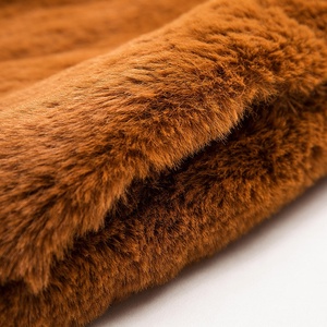 Cappotto Casual Super caldo lungo in finta pelliccia di coniglio Rex e giacca Poncho con cappuccio con risvolto per donna disponibile colore nero rosa - Product Image 5
