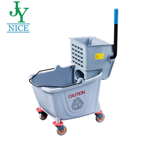 Seau à serpillière en plastique 360 avec essoreur en fer sur roulettes, serpillière et seau à eau bon marché pour le nettoyage des sols - Product Image 2
