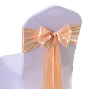 Hohe Qualität Günstige Satin Stuhl Schärpe Bögen Krawatten für Hochzeit Party Esszimmer