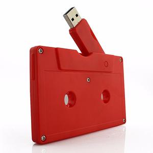 Venta al por mayor logotipo personalizado impreso cinta de casete forma Usb Flash Drive con caja de plástico opcional 8GB 16GB 32GB 64GB 128GB - Product Image 5