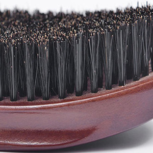 <span class=keywords><strong>Brosse</strong></span> à barbe ronde pour hommes, étiquette privée, confortable et bon marché, rasage pour cheveux, en bois, 360 vagues, livraison gratuite - Product Image 4