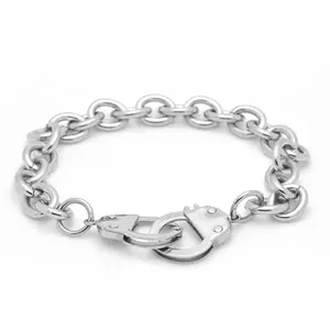 Hinged steel sexy handcuffs bracelet