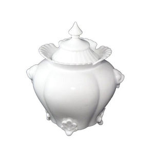 Vaso Vintage in ceramica bianca <span class=keywords><strong>con</strong></span> coperchio <span class=keywords><strong>con</strong></span> <span class=keywords><strong>teste</strong></span> di leone nordico - Product Image 1