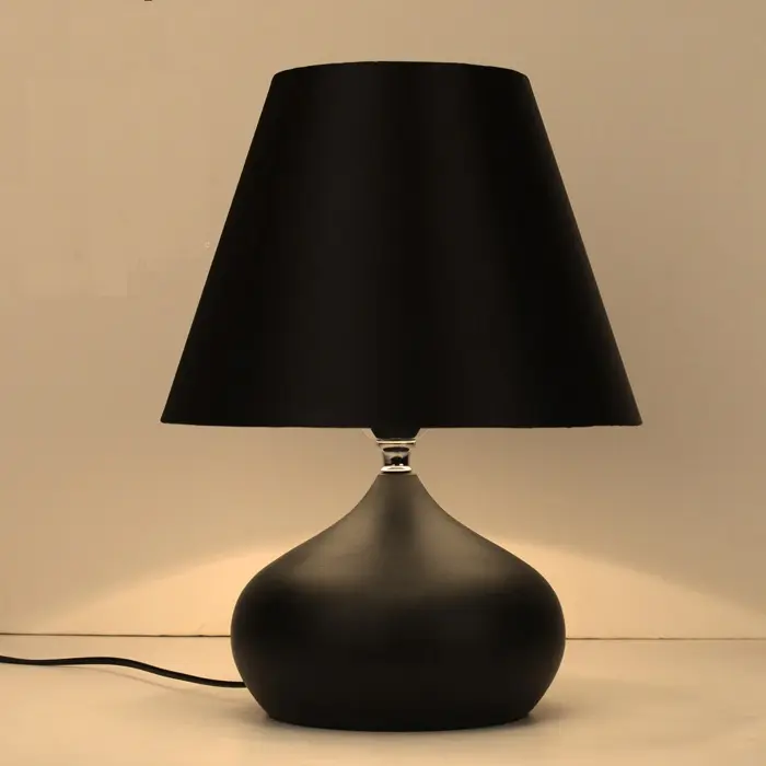 Nordic bedroom bedside lamp Mini Black Table Lamp with Shade