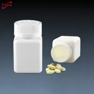 60 мл Пустые Квадратные белые пластиковые флаконы для таблеток из полиэтилена высокой плотности, контейнер для медицинских капсул