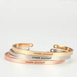 Inspirador grabado pulsera de "crear" citar pulsera joyería de inspiración regalo para mujeres niñas Dau