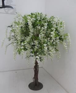 fabricación de encargo al por mayor tamaño pequeño hecho a mano glicinas artificial árbol de la flor para la boda - Product Image 1