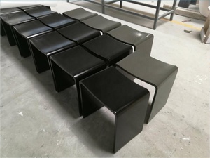 Black Acrylic <strong>Bathroom</strong> Shower Vanity Chair <strong>Bathroom</strong> <strong>Stool</strong> - Product Image 4