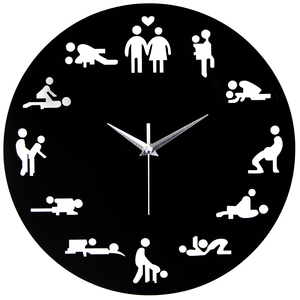 <span class=keywords><strong>Horloge</strong></span> murale moderne de décoration intérieure avec motif de position sexuelle (T5474) - Product Image 1