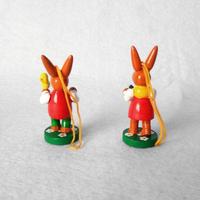 Cadeaux de Pâques en bois Figurines de lapin suspendues pour décorations d'arbre