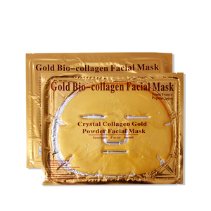 Private Label Cosmetici 24 K Oro di Cristallo Del Collageno Facial Maschera Foglio
