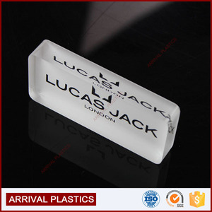 도매 OEM 사용자 정의 UV 인쇄 투명 아크릴 브랜드 로고 명판 디스플레이 블록 사용자 정의 아크릴 블록 - Product Image 4