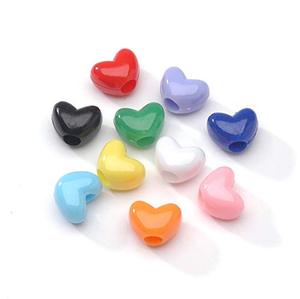 Cuentas Pony corazones opaco multicolor - Product Image 1