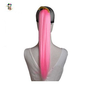 Code <span class=keywords><strong>di</strong></span> <span class=keywords><strong>cavallo</strong></span> sintetiche lunghe lisce <span class=keywords><strong>di</strong></span> colore rosa brillante delle donne <span class=keywords><strong>di</strong></span> qualità HPC-0136 - Product Image 1