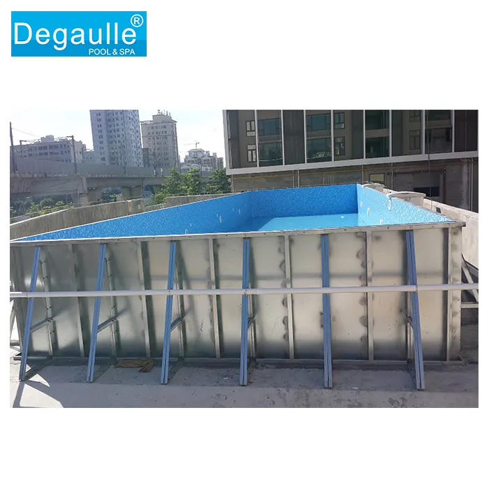 Degaulle Bán Buôn Inflatable Trên Hình Chữ Nhật Khung Kim Loại Thép Panel Hồ Bơi