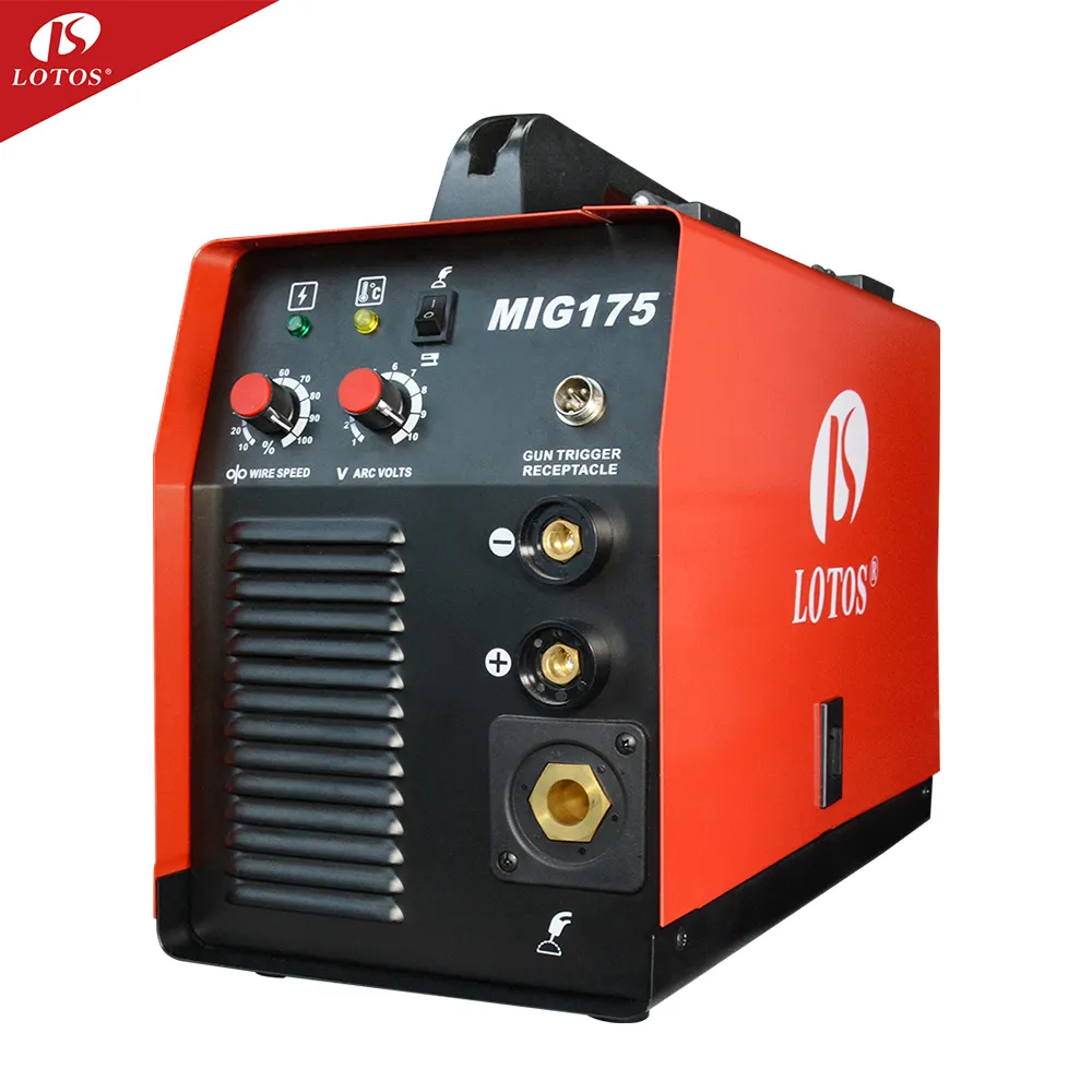 lotos mig175 welder maquina de soldar tig mma y mig a 110 y 220v with flux cored wire feeder mig spool gun