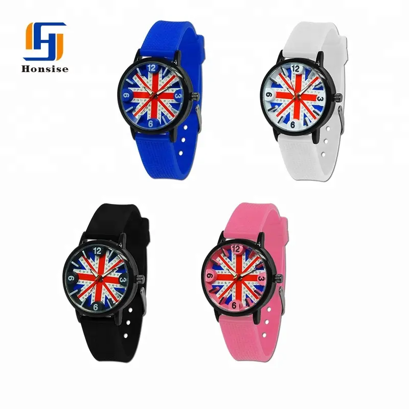 Reloj de cuarzo con bandera nacional para hombres, pulsera de marca líder, artículo promocional, fabricante de China