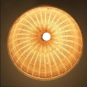 Lampadario in Rattan Fatto <span class=keywords><strong>a</strong></span> Mano Design Asiatico Illuminazione in Bambù Lampada <span class=keywords><strong>a</strong></span> Sospensione in Vimini Naturale per Ristorante Hotel Villa - Product Image 3