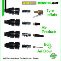 Monster4WD 12V Portable Tire Inflator 160L/min Quick Connect Air Pump with 7M Rubber Hose 150PSI for SUV 4x4 Offroad