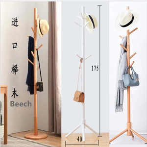<span class=keywords><strong>Porte</strong></span> <span class=keywords><strong>manteau</strong></span> sur pied en bois, support à crochets personnalisés, offre spéciale 2022 - Product Image 6
