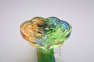 Verre de cristal <span class=keywords><strong>Liuli</strong></span> <span class=keywords><strong>Ruyi</strong></span> Dragon phénix chinois décor porte-bonheur Style <span class=keywords><strong>Fengshui</strong></span> cadeau - Product Image 4
