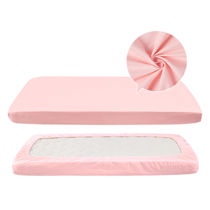 100% algodón de color rosa bebé <span class=keywords><strong>cuna</strong></span> hoja de cama de algodón - Product Image 3