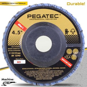 T27 4.5'' de doble capa de abrasivo papel de lija discos de <span class=keywords><strong>la</strong></span> aleta para inox/de metal/acero inoxidable/piedra/vidrio/madera - Product Image 1