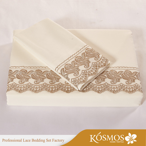 KOSMOS ropa de cama de polycotton <span class=keywords><strong>funda</strong></span> nórdica de encaje bordado de uso individual de la hoja de cama - Product Image 2