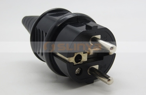 vỏ nhựa màu đen 2 pin eu europe Đức cắm cáp điện ac 250V 16a - Product Image 2