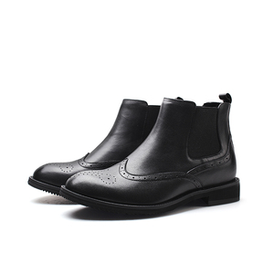 Bán buôn <span class=keywords><strong>Brogue</strong></span> chính hãng da bò da chính hãng Chelsea khởi động người đàn ông tăng 6cm - Product Image 1