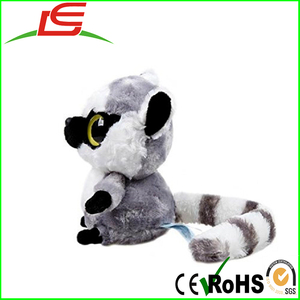 2017 heiße gefüllt schwarz weiß nette große augen lemur plüschtiere - Product Image 2