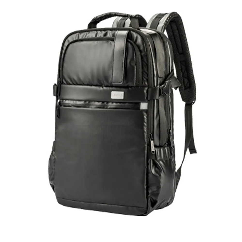 School Backpack T807 High Capacity Leather Like Men School Bag Laptop Backpack