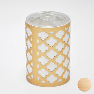 Ensemble de 4 pièces d'accessoires de salle de bains, motif Baroque, couleur rouge - Product Image 3