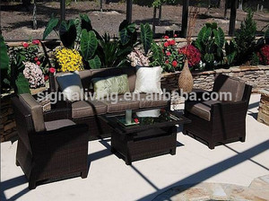 2015 nuevo producto jardín al aire libre 4 piezas de muebles de ratán poli costco sofá conjunto - Product Image 1