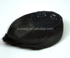 2016 Factory Price Natural Looking <strong>Black</strong> Straight Fringe Bang <strong>Clip</strong> <strong>in</strong> <strong>Hair</strong> <strong>Extensions</strong> - Product Image 2