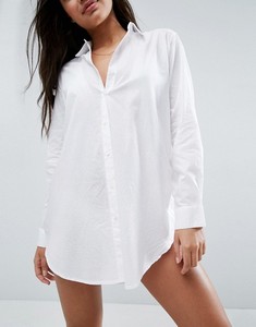 KY High Quality <strong>Women</strong> 100%cotton Long Sleeve Point Collar Courved Hem Oversized <strong>Beach</strong> <strong>Shirt</strong> White Boyfriend <strong>Shirts</strong> - Product Image 4