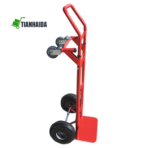 HT1842 Four Wheel Steel Material Hand Pull <strong>Trolley</strong> 2 in 1 Multifunction 250KGS Load Capacity Foldable Hand Lift Truck/<strong>trolley</strong> - Product Image 2