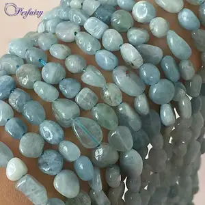 large stock precious stone tumble African blue aquamarine rough for necklace jewelry design