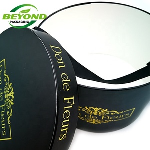 2019 Oro Negro redondo flor Rosa fresca caja/conservas sombrero flor caja de - Product Image 6