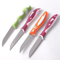 Ensemble de 12 couteaux à éplucher à motifs animaliers, promotion directe usine, en acier inoxydable, ambidextres, avec manche en PP écologique