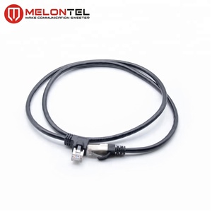 MT-5003-90 À Angle <span class=keywords><strong>Droit</strong></span> de Haute Qualité Cat.6 Câble STP LSZH <span class=keywords><strong>RJ45</strong></span> <span class=keywords><strong>Cordon</strong></span> De Raccordement Avec Bouchon En Métal - Product Image 5